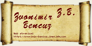 Zvonimir Bencuz vizit kartica